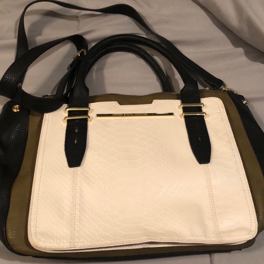 STEVE MADDEN EXCELLENT COND, FAUX LEATHER, TOTE